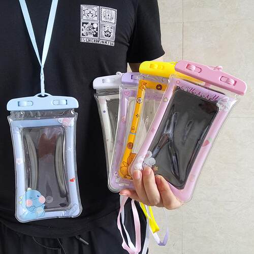 Waterproof Phone Pouch with Air Cushion, Touchscreen Accessi