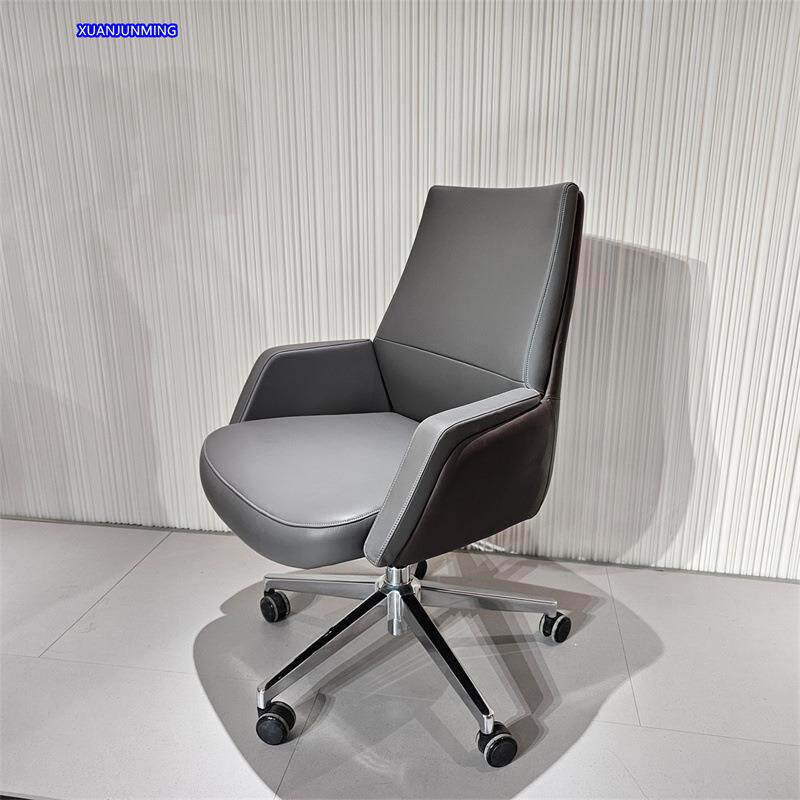 办公椅舒适可躺简约护腰转椅人体工学电脑椅升降带头枕职员椅子