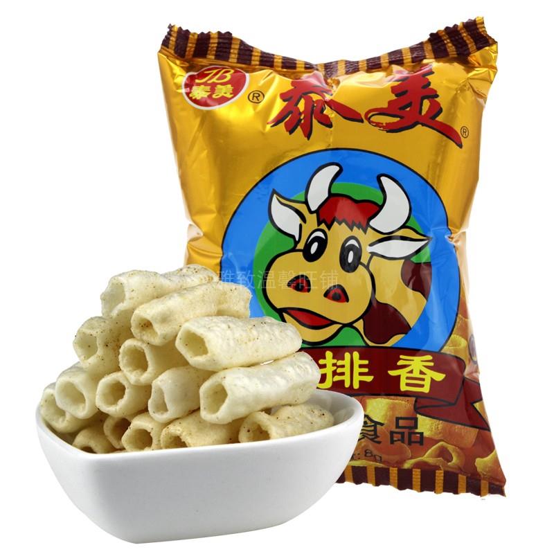 泰美牛排香6g*20小包虾条薯片膨化怀旧儿时童年回忆宿舍小零食品