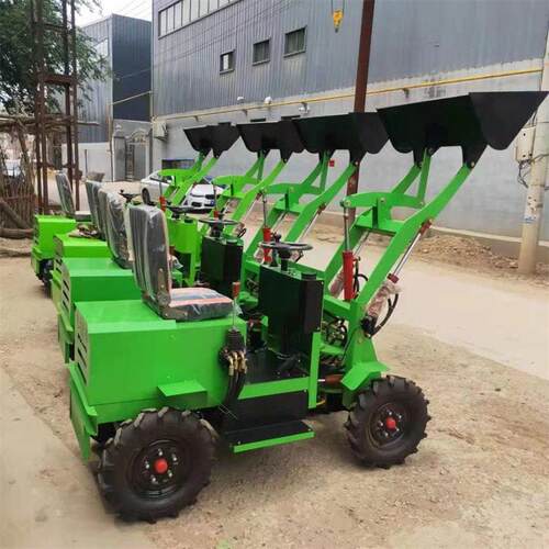 工地电四驱小铲车小型电动四轮装载机柴油型农用养殖清粪铲车