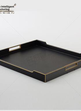 王府智能实木水果板入口钥匙板客厅茶几收纳组合装饰矩形托盘