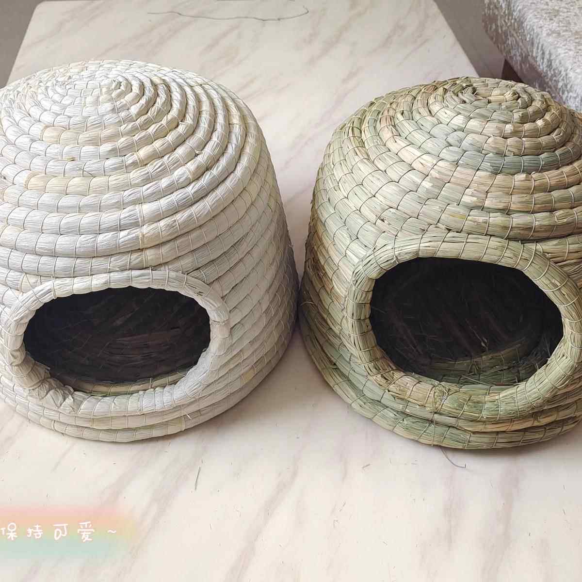 草编城堡窝鸽子窝兔子窝孵蛋专用鹌鹑玄风鹦鹉鸟巢草窝