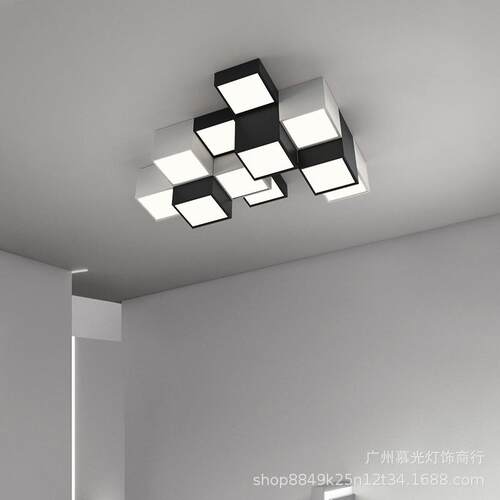 创现代极简无主灯明照客QEV厅主灯合意组吸顶灯卧室灯书房办公室