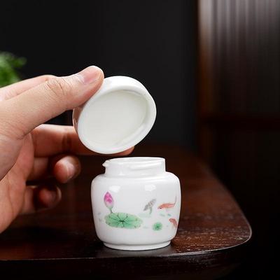 密封罐储存罐陶瓷螺旋乳膏茶叶罐