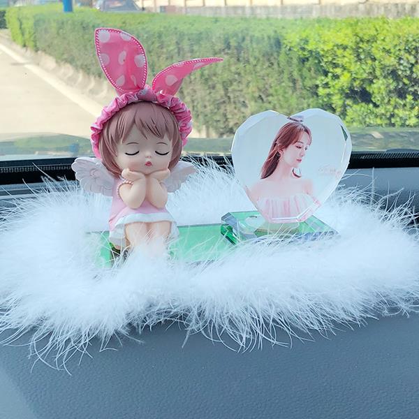 安妮车内饰品摆件汽车装饰品香水车用水晶定制照片汽车用品创意