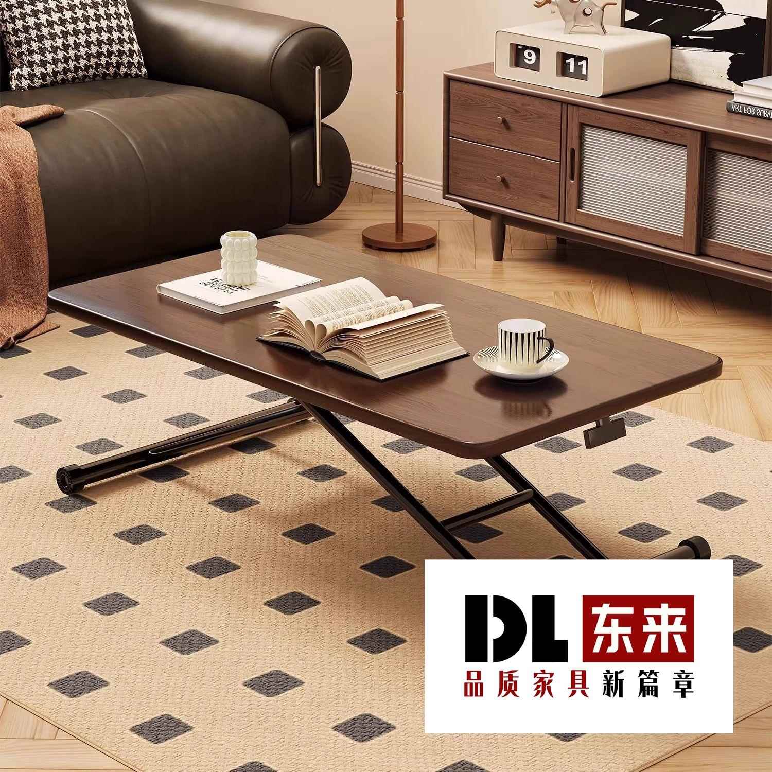 简约现代可升降折叠茶几餐桌两用家用客厅小桌书桌可移动折叠桌