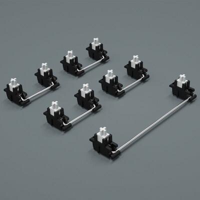 GATERON佳达隆钢板凡客银拾光白卫星轴镀银钢丝机械键盘配件