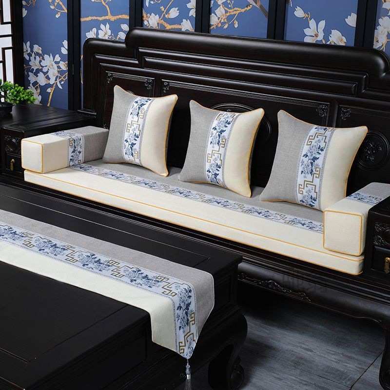 麓r新中式沙发垫防滑红木沙发坐垫高密度海绵垫乳胶棕垫现做沙发