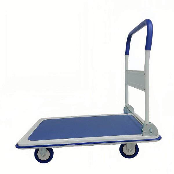 300kg平板车手推车搬运车办公轻便钢四轮拉货车推货车折叠小拖车