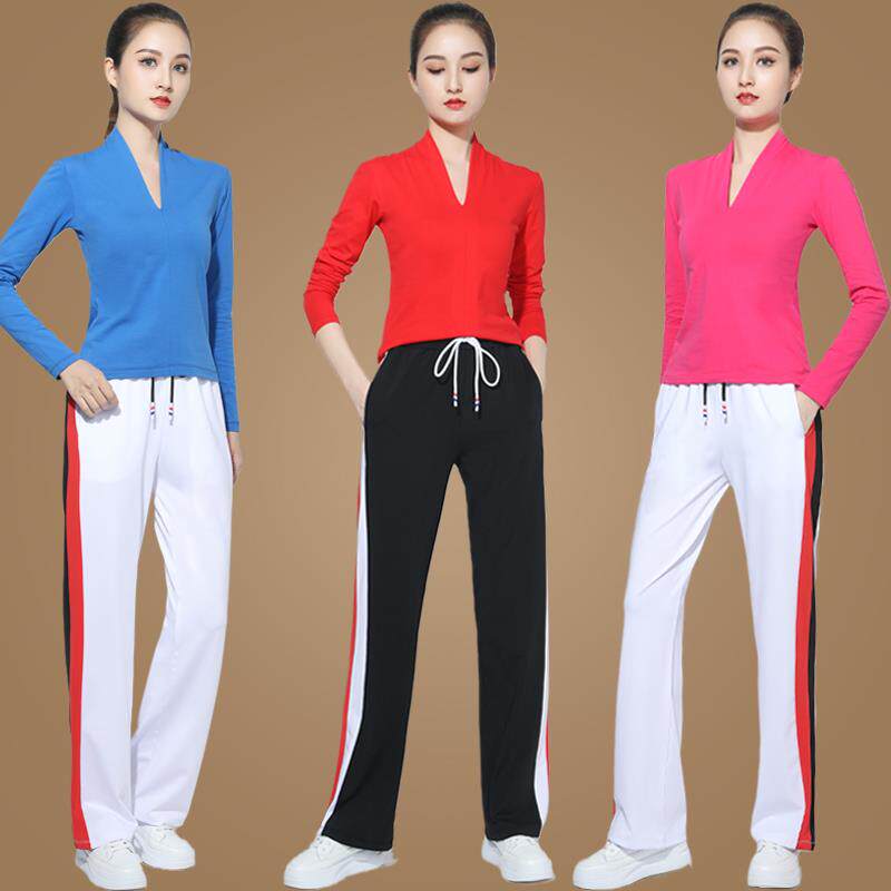 特价杨丽萍广场舞服装时尚新款运动套装秋春季健身长袖舞蹈服跳舞