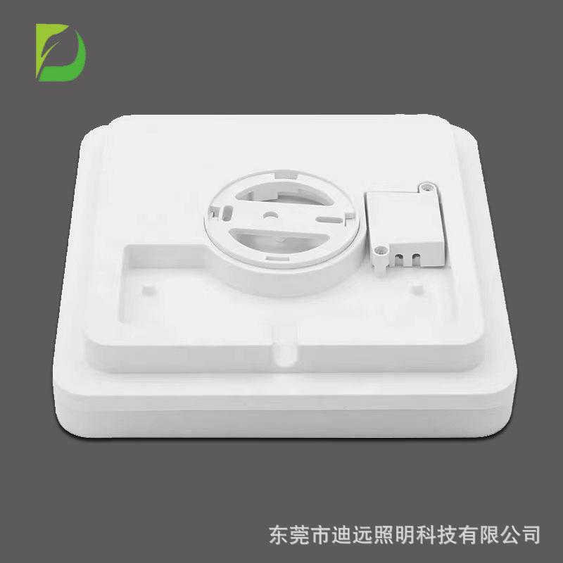 现代简护约水吸顶灯防防灯卧室灯阳台灯厨卫灯方三形LED眼18W24W