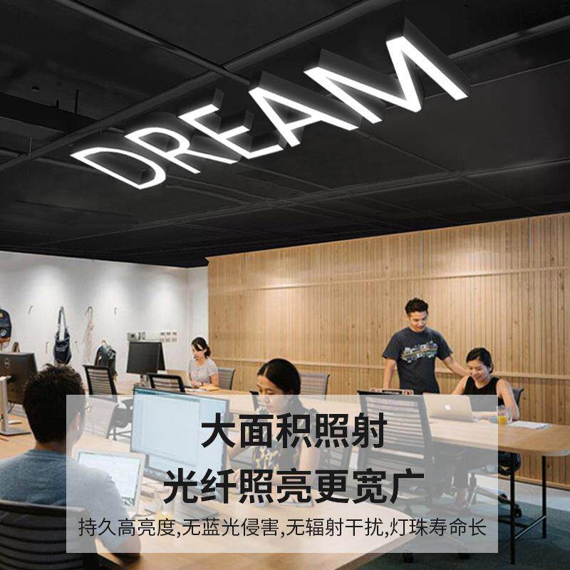 厂家供应LED字母灯店铺吸顶数字室健身房舞蹈室工业风创意造型灯