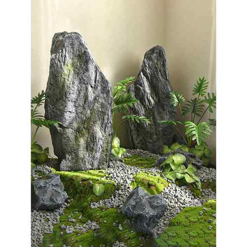 仿真石头室内景观石造景花园户外青苔假山玻璃钢鱼缸苔藓假石头