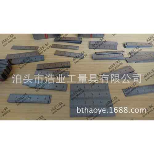 【浩业】DING ZUO 304不锈钢木机床刻度标尺L型直角尺直板尺