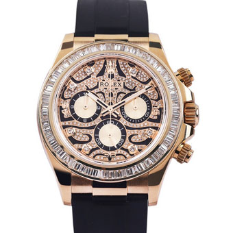 [9.8新]劳力士迪通拿116518后改老虎迪后镶钻自动机械男表116518