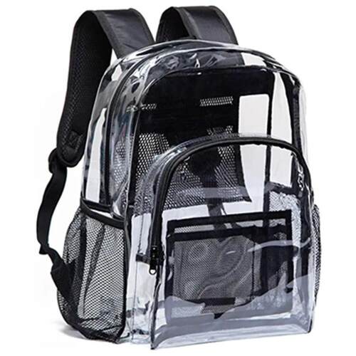 Transparent backpack with large capacity for men and