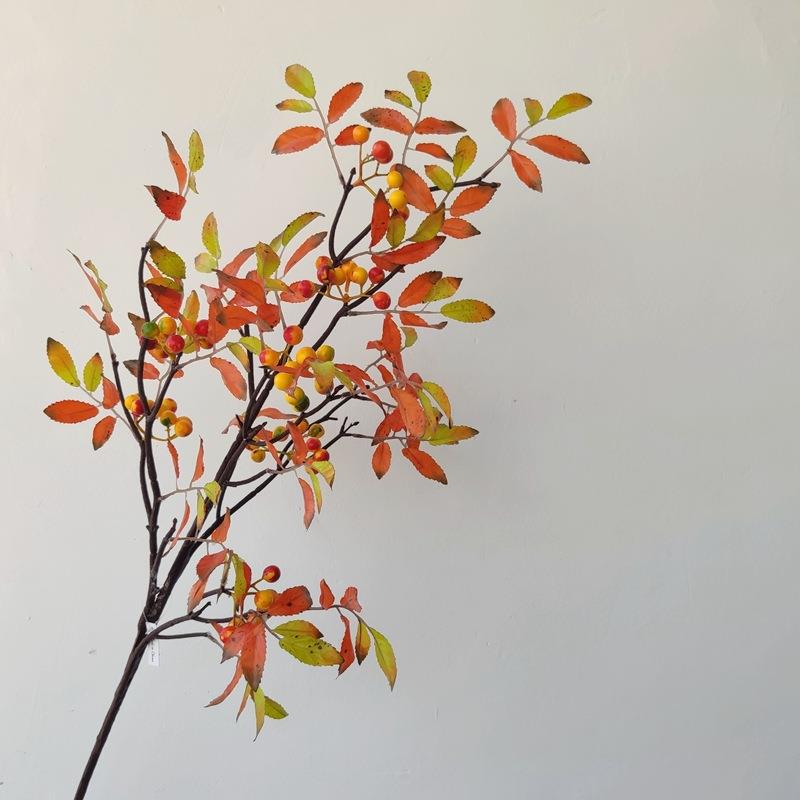 天竹叶秋桔假叶子仿真树叶中式仿真植物枫叶客厅假花装饰花仿真花