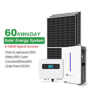 太阳能供电系统5KW10KW15KW全套220V家用混合储能逆控一体机