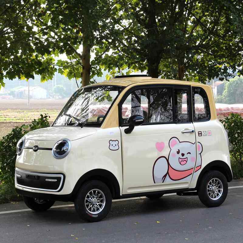 头乐电动四轮车手把式女士迷JUK你型代步老车接送孩子小低速轮四