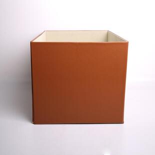 xyt折叠结构绑绳子皮质收纳箱筐高定样板间衣帽间厅柜顶层整理柜