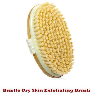 Dry Brushing Body Brush Bristle Dry Skin Exfoliating Scrub