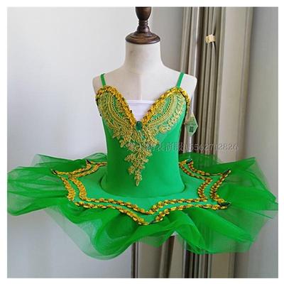 新款儿童蹈芭蕾舞裙小天鹅亮片女童幼演服软纱裙新表款儿蓬蓬裙练