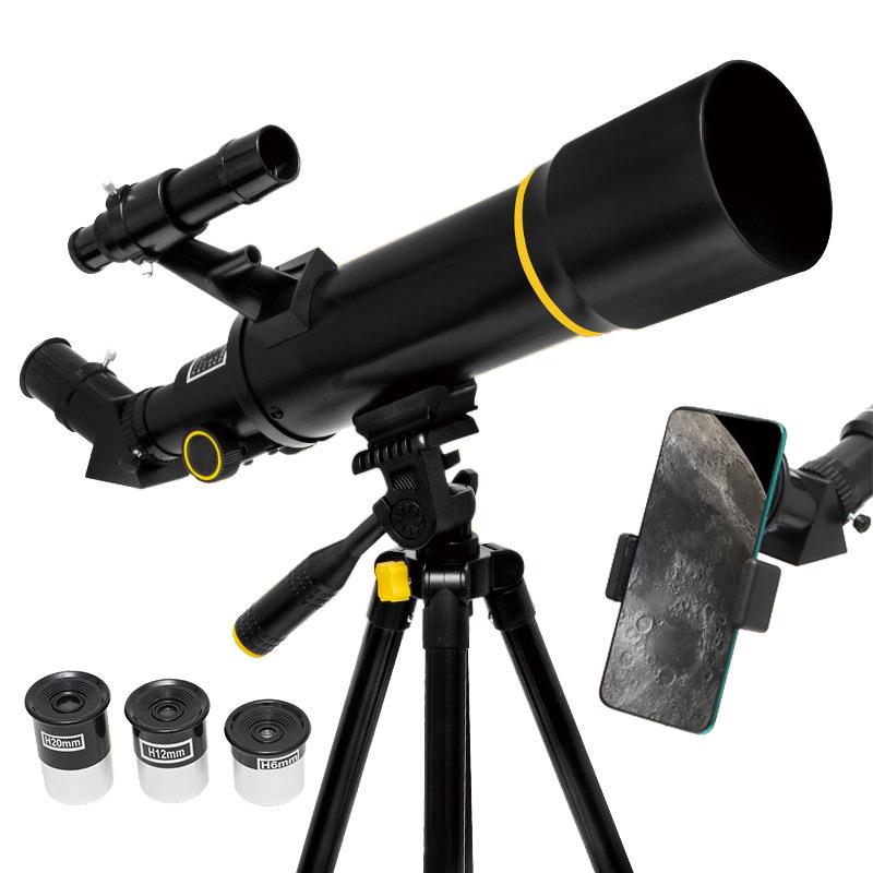 跨境新品 70400天文望远镜 黑色专业高清高倍观星观景户外望眼镜