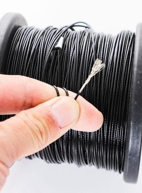 304不锈钢XIO黑色包塑软钢绳翻钩鱼线晾吊丝衣绳广告绳包胶鱼扣板