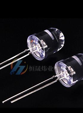 10MM白发白光LED灯 F10白发白发光二极管LED 超亮F10白色