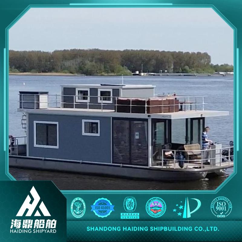 水上船屋民宿观光游船水上太空船休闲钓鱼船多功能船屋酒店房船