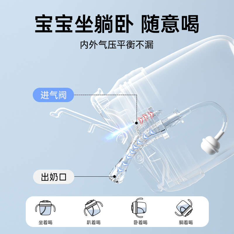 儿童牛奶杯带刻度宝宝喝奶粉专用吸管喝水杯子不锈钢奶瓶2岁3以上