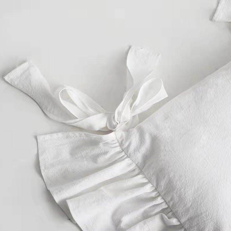 外贸法式椅垫美式餐椅坐垫可拆洗花边绑带布艺椅子垫5CM杏白包邮