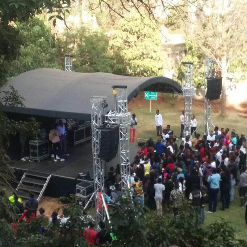 室内搭建网红直播间摄影棚灯光桁架音响吊架品质保障厂家供应发货