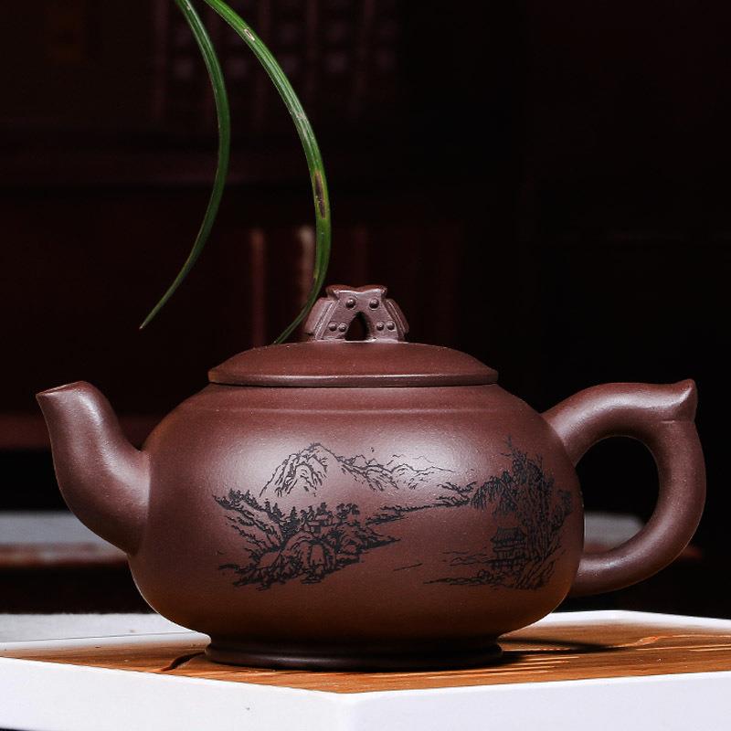 宜兴紫砂壶大容量泡茶壶家用茶具批手工正宗原矿紫泥春满玉壶
