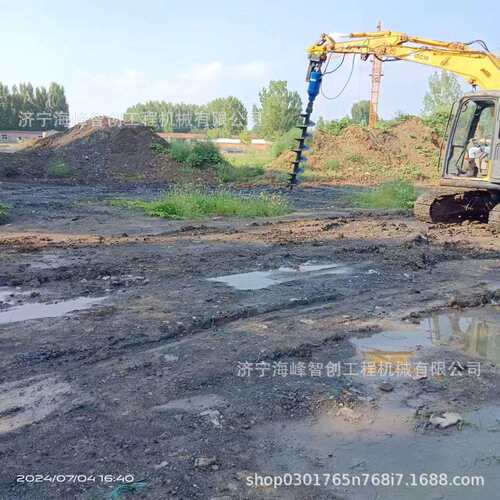 出口跨境农村建房打桩机长螺旋钻机沙漠土层旋挖钻机钻孔机打洞机