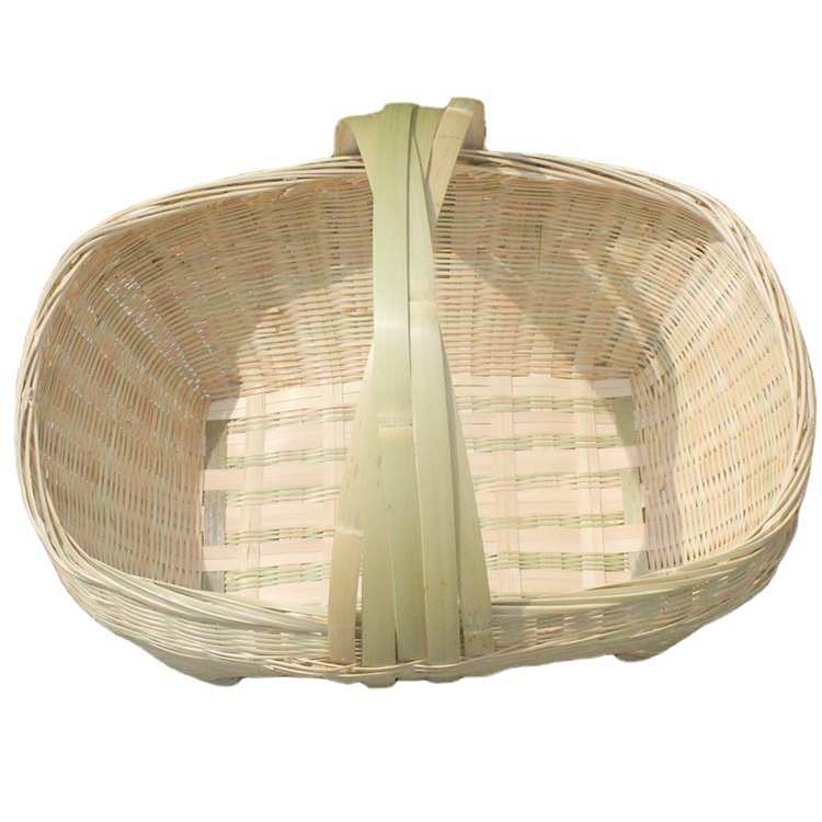 手工编织手提菜篮大竹篮装鸡蛋篮子水果篮收纳筐买菜竹编篮竹器