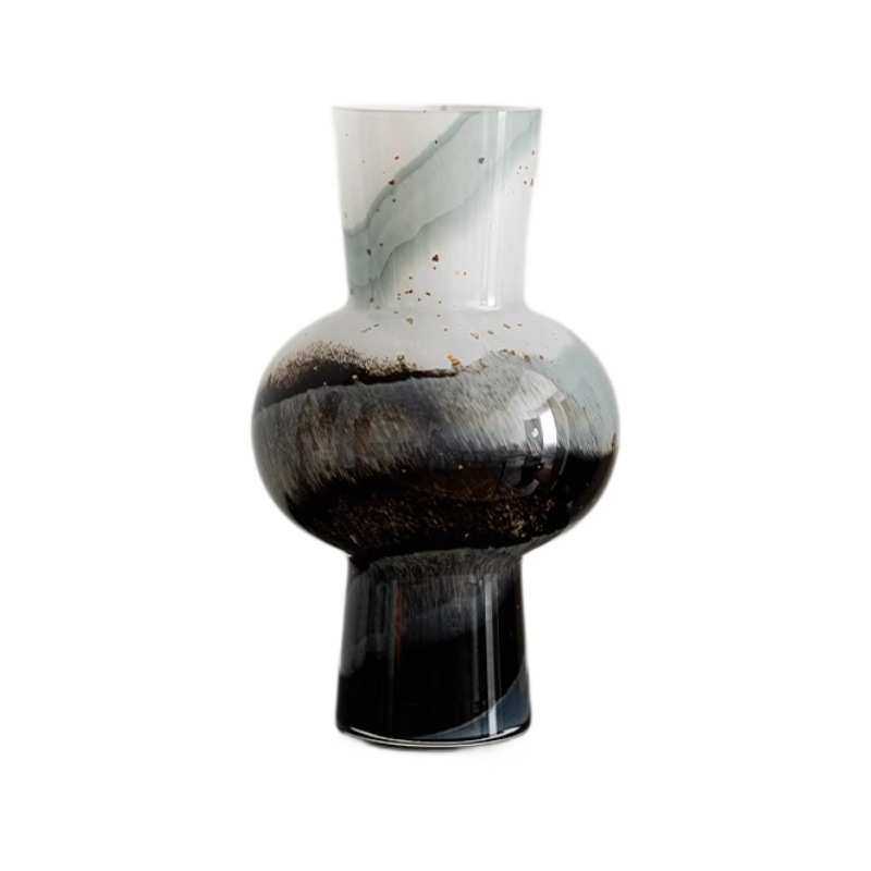 中古轻奢渐变玻璃花瓶摆件法式高级感客厅桌面插花装饰花器样板间,家居饰品,花瓶,淘宝优惠券,粉丝福利购,淘宝优惠卷