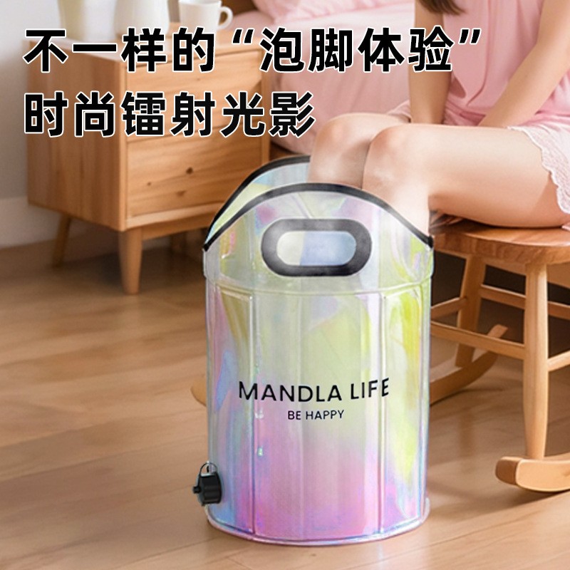 泡脚深桶保温按摩洗脚桶过小腿家用足浴桶便携式可折叠泡脚袋泡脚