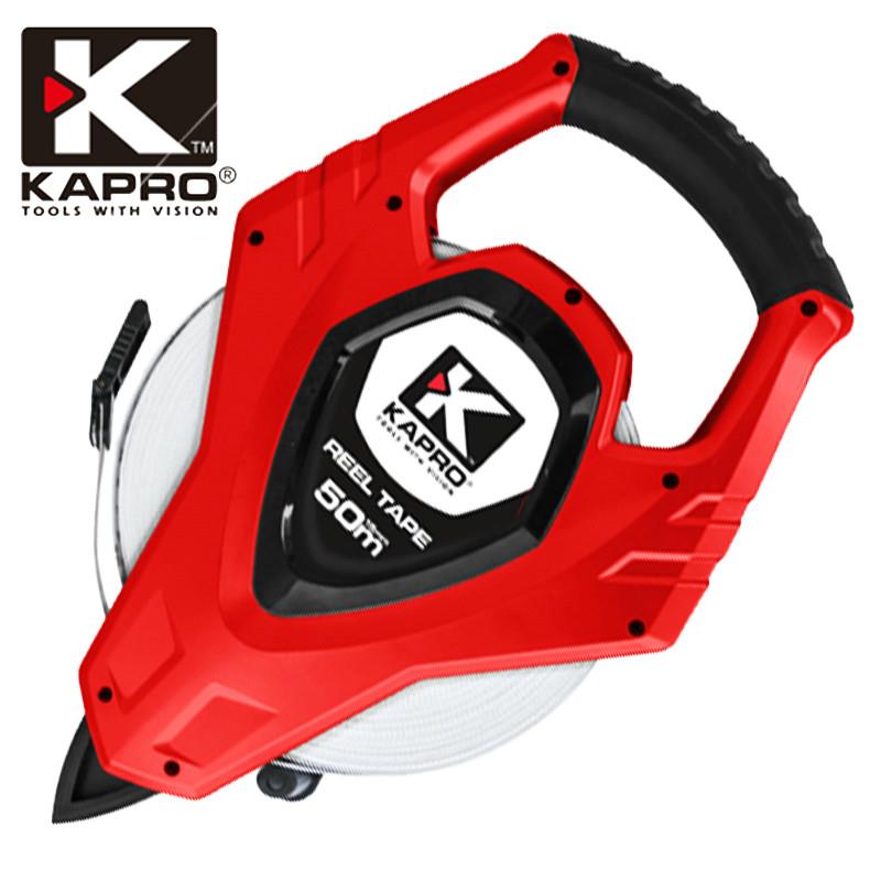 开普路KAPRO三级精度50米皮卷尺660n双面刻度标尺30m皮尺快速收尺