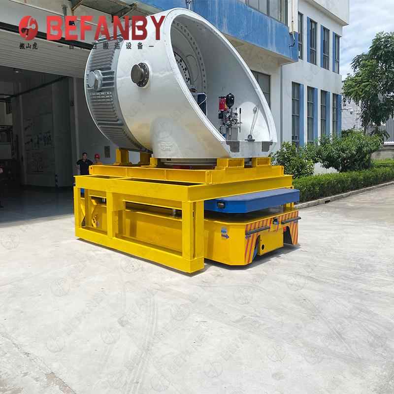 机械重厂大型模轴HFR承工件无车间轨转运车液压升降具搬运无轨穿