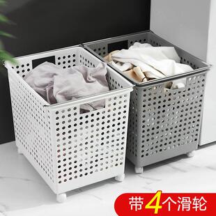 大容量脏衣篓分类推车学生玩具脏衣服收纳筐带轮家用瑜伽洗脏衣篮