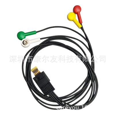 兼容瑞士Schiller holter席勒动态心电4导导联线MT-101 200