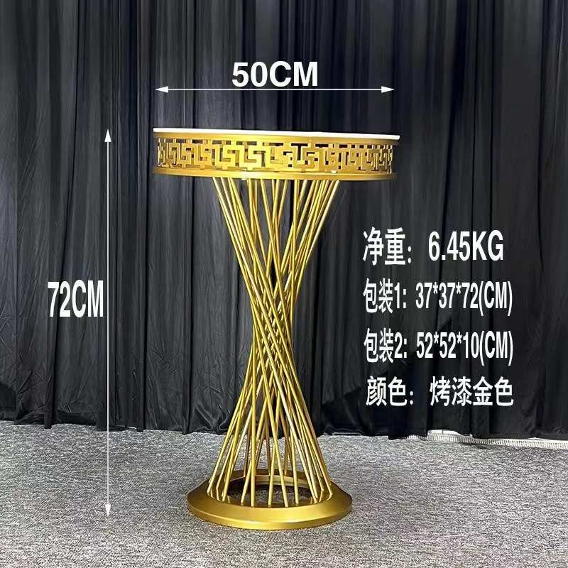 摆件道具引甜品铁婚庆花美器家居路金色酒店道具宴会厅陈艺新款台