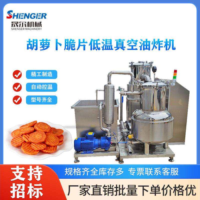 胡萝卜片低温脱水油炸机 香菇果蔬脆油炸锅 果蔬脆加工成套设备