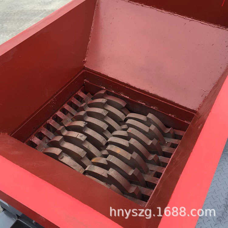 易拉罐油漆桶撕碎机 彩钢瓦薄铁皮粉碎机 钢绞线铁丝双轴破碎机