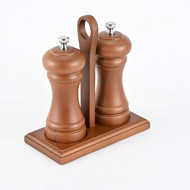 套装手动棒盐寸木质瓶6研磨胡椒胡椒胡椒粉现货瓶胡椒 器黑胡椒磨