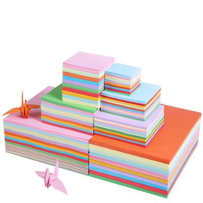 100pcs Square Origami Paper Double Sides Solid Color Folding