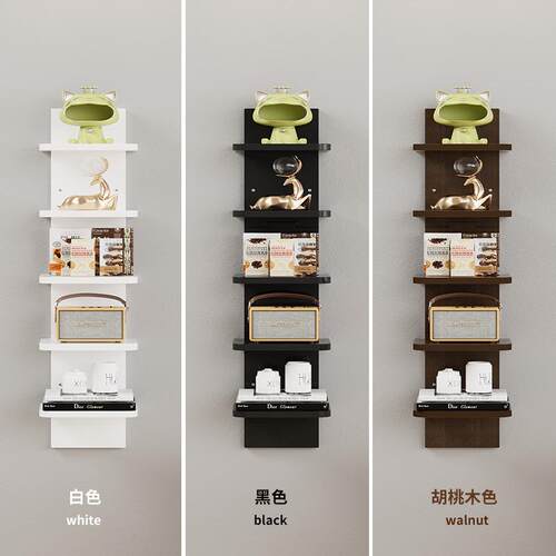 跨境上墙置物架简易靠墙摆件架壁挂客厅书房装饰隔板多层收纳架