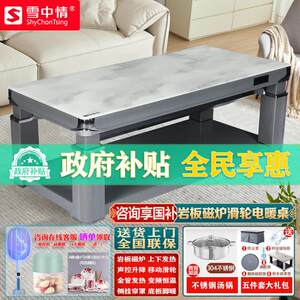 雪中情电暖桌取暖桌电暖炉升降取暖茶几电炉桌子家用烤火炉电烤炉