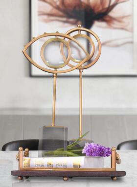 直销新款家居装饰品北欧客厅办公桌卫浴店装饰工艺品电视柜摆件金
